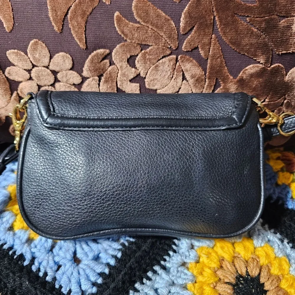 Tory Burch Black Crossbody Bag with Gold Accents